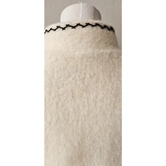 Handmade‎ Greek Vintage Wool Floral Embroidered Exquisite Cardigan Sweater Small - Picture 3 of 12